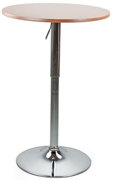 Brigros WeHome - Tavolo Bar, Tavolino Alto, Tavolino Da Salotto Regolabile In Altezza, Tavolo Quadrato O Tavolo Rotondo, Tavolo Cucina Disponibile In Diversi Colori (Brown, Rotondo)