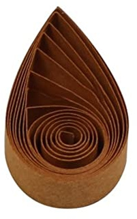 ODETOJOY - 120 strisce di carta per quilling, 54 cm x 10 mm, colore ocra marrone, per artigianato e origami a forma di stella