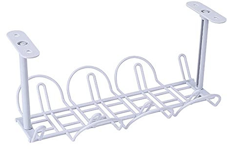 Seprendi Support de rangement pour prise de courant, organisateur de , support de table, étagère de câble d'alimentation, adhésif puissant, panier suspendu gris