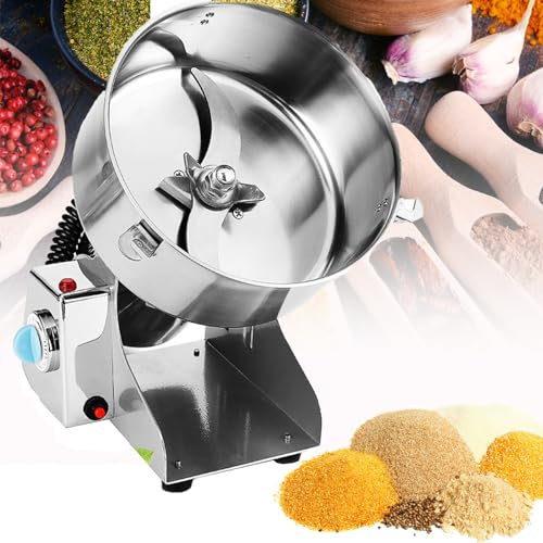 WDDEYYDS Broyeur à Grains Commercial Swing Type Moulin à café Manuel en Acier Inoxydable Moulin à Farine de Riz Machine pour épices Herbes légumes secs Fruits,4500g