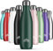 Mont-Clair Stainless Steel Water Bottle, Vacuum Insulated - BPA Free, 12h Hot & 24h Cold Drinks, Metal Water Bottle 500ml Leakproof, Ideal for Adult, Kids, Running - Dark Green