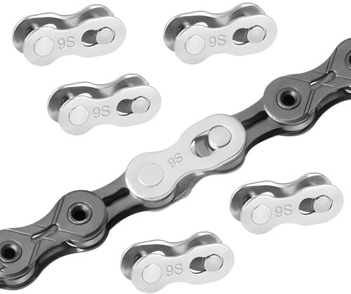 Qrity 5 Pares Velocidades Bicicleta Cadena, Eslabones De Cadena De Bicicleta, Conector de Eslabón de Cadena de Bicicleta, para Velocidad 9