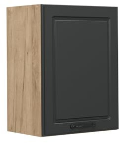 Vicco Hängeschrank R-Line, hängender Küchenschrank, Anthrazit Landhaus, 45 cm