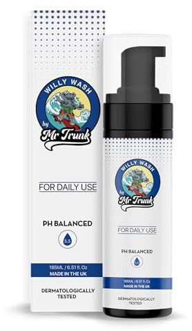 Willy Wash by Mr Trunk | A Gentle Intimate Wash For Men | Made in the UK | 185ML | Specially Formulated to keep Men's Private Parts Clean and Healthy