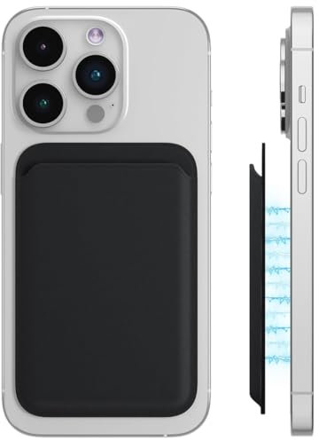 JEYORZY 1 Pcs Cartera Tarjetero Magnético para Magsafe Wallet Compatible con iPhone 15/14/13/12 Pro/MAX/Plus/Mini, Funda para Tarjetas de Crédito RFID, Soportes para Tarjetas de Teléfono Celular