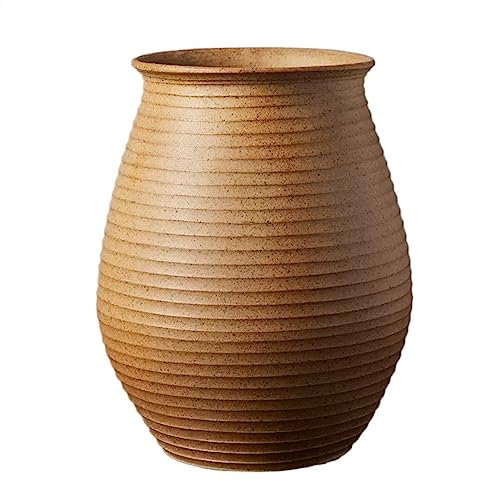 CJHFR472SG Vaso per piante grasse, vasi da fiori vintage grandi in ceramica grezza vintage alti vasi in ceramica con motivo a spirale per casa/ufficio/giardino interno-esterno