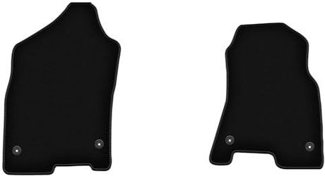 Wielganizator Velours Vorne Fußmatten passend für Dodge RAM 1500 (2019-) | Qualität: Basic - Genaue Passform, rutschfeste Untregrund 2-teilig - Schwarz