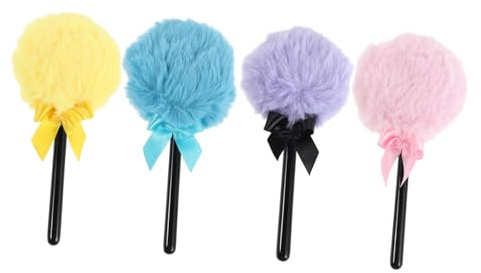 WEKADRIN 4piezas Esponja De Borlas Para Polvos Sueltos y Esponjosas Herramienta Cosmética Multiusos Para Fijar y Lavable