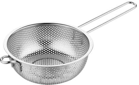 yybng Colador Para La Cocina | Acero Inoxidable Con Mango Tamiz,Coladores Y Escurridores Suministros De Cocina,Para Frutas Verduras Pasta Tallarines Ensaladas Cocinar Lavado Hogar Restaurante