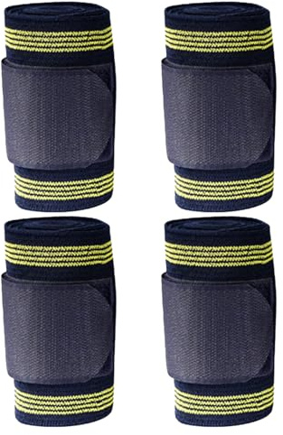 Stående Bandage Till Hästar - Elastisk Ridsportbandage,4 Rullar Hästbenlindor,För Hovskader, Ledskador, Träning och Veterinärbruk