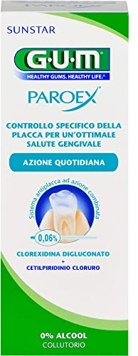 GUM Paroex 0,06% CHX Mundspülung, 500 ml lösning