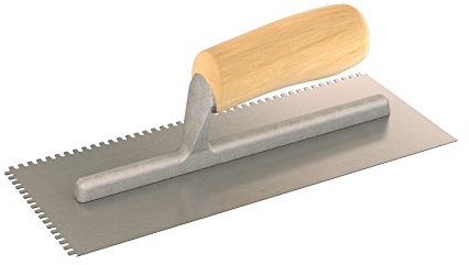 Bon 87-129 Notched Trowel 1/8 x 3/16 U Wood Handle