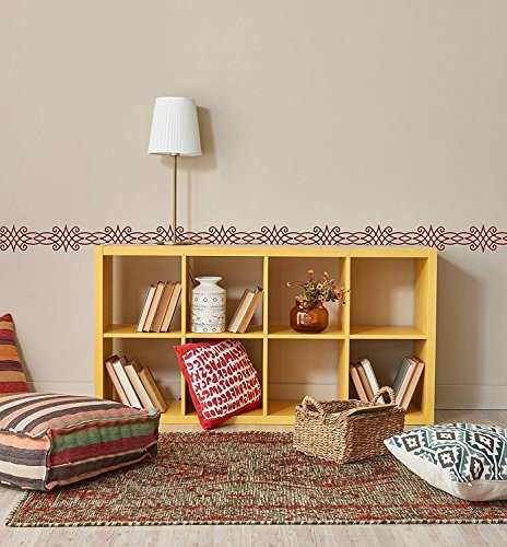 Oedim Pack Wallpaper Border Wall Paper Paint Wallpaper Sticker Red Ornament | Border Stickers | Decorative Vinyl