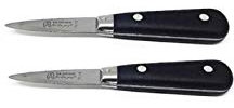 Neron Coutellerie Laguiole la Fourmi lama coltello per ostriche in polipropilene, manico nero, lama 6,3 cm, set di 2 di Jean Neron