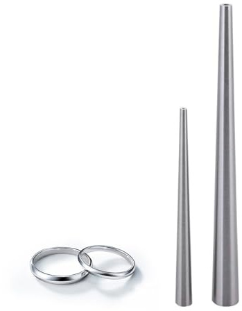 2 tailles en acier inoxydable - Outil de formage pour la fabrication de bijoux et la formation de bagues - 2 pièces