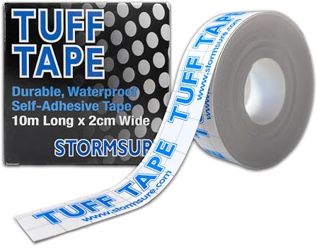TUFF Tape Waterproof Self-Adhesive Repair Tape 20mm Width Roll (10m) - Waterproof, Clear and Durable with Anti-Tear Design