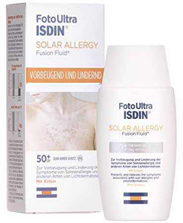 Isdin 690014430 FotoUltra Solar Allergy SPF 50+ previene y alivia los síntomas asociados con la alergia solar y otros tipos de fotodermatosis (50 ml)