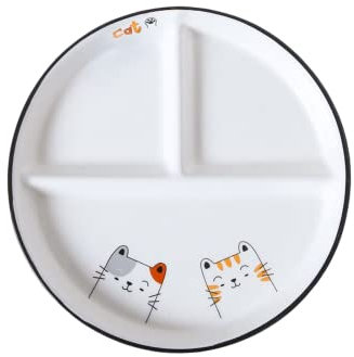 Plaques à fondue 4 pièces Ensemble de céramique colorée, ronde 21cm / 8.2inch 04