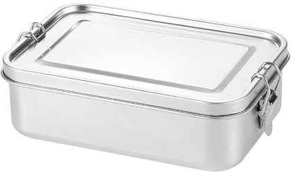 Boîte à Lunch En Acier Inoxydable 850ML, Inox Sans Bpa & Sans Plastique, Anti Fuite, Passe Au Lave-Vaisselle, Durable Boîtes à Bento En Acier Inoxydable, Pour Pique Nique, Travail, Ecole