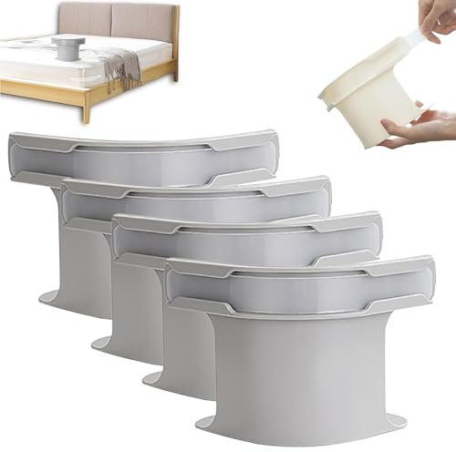 LAIKAIEU Bettblatthalter Bettlakenspanner Mit Schlossstreifen, Hochleistungsbettblatt Befestigungselemente, Clips Nicht Rutschfestig, Für Alle Größe Matratze, Decken, Bettwäsche (Grau-4pcs)