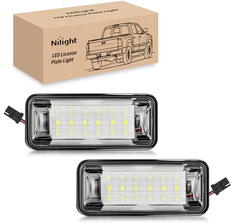 Nilight License Plate Lights Compatible with 2012 2013 2014 2015 2016 2017 2018 2019 2020 TOYOTA 86 with Black housing 6000K White 2PCS Pack