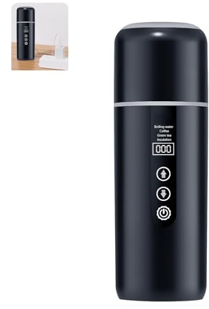 Ddujbtp Hervidor transportable USB para coche de 500ml 12V/24V Taza de viaje de calentamiento rápido para café y té en marcha densa Taza térmica para coche para uso de corriente continua