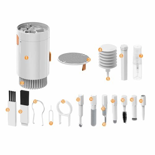 Kit di pulizia dello schermo della tastiera del laptop Set di pulizia dell'elettronica multifunzionale 20 in 1 portatile per computer