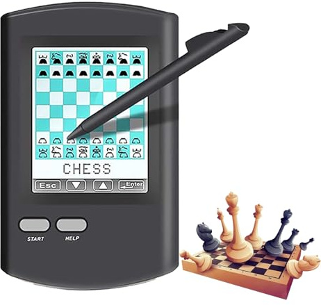 Mini Juego de Ajedrez Electrónico Inteligente, Set de Ajedrez AI Portátil con Pantalla Táctil HD Grande, 220 Partidas Maestras y Modos de Aprendizaje - Regalo de Viaje Adultos y Niños