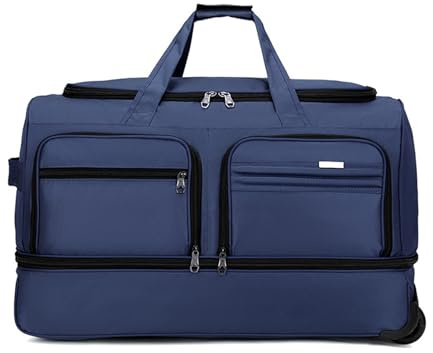 FANDARE Hopfällbar reseväska med hjul, handbagage, rullväska, duffelväska med hjul, handbagage, ryggsäck, herr, kvinnor, sport, sjukhus, övernattningsväska, weekendväska, dagsryggsäck