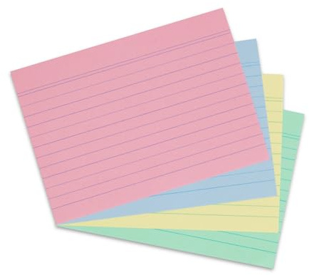 Herlitz A6 Flash Cards – Pack of 200, Lined Revision Cards in Assorted Colours for Studying, Revision, and Organisation