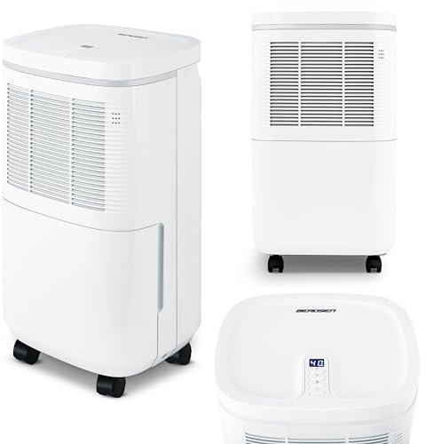 Berdsen - BD-520 Kompressor-Luftentfeuchter mit Lüftungfunktion - Trockner - Feuchtabsorber - mit Filter - für große Räume bis 60m³ - für Wohnzimmer und Keller - Elektrisch - 10L pro Tag - Weiß