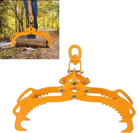 ECUTEE Pinza para Madera Alicates forestales para troncos de árboles de hasta 720 mm, 3-28 pulgadas, alicates de carga, 1500 kg fuerza de tracción, pinzas de embalaje con 4 mandriles