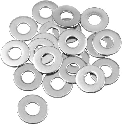 Caianwin M8 Unterlegscheiben 20 Stück, 24mm Große Beilagscheiben Edelstahl Karosseriescheiben Metallscheiben U-Scheiben für Schrauben, Muttern & Gewindestangen