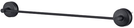 JOMOLA Toalleros de Baño con Ventosa Sin Taladro Toallero de Barra Acero Inoxidable Toallero de Pared para Cocina y Baño Barra De Toallero Negro Mate, 55CM