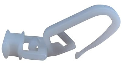 rewagi Gleiter mit beweglichen Faltenhaken, Laufbreite - 4 mm, 6 mm - KOWA für Gardinenschiene, Überklipshaken, Faltenlegehaken, Gardinenhaken (25 Stück Laufnut 4 mm)