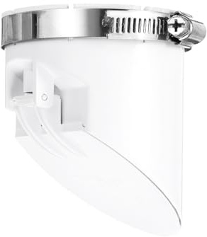 QUARKZMAN Preventor de Reflujo de Alcantarillado de PVC Núcleo Antiolor para Tubo Vertical de 75 mm/3 de Diámetro Exterior en Tanques de Alcantarillado Blanco