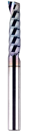 SpeTool Single Flute Aluminum Router Bit, 1/4 Shank Upcut Spiral O Flute End Mill, TAC Coated for 2.5X Longer Life, Precision CNC Milling Cutter for Non-Ferrous Metal, Acrylic, Plastic & Wood