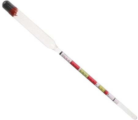 Healeved Medidor Brix de cerveza densímetro de vino densímetro vino herramientas para vinificación instrumentos de vino herramienta de medición probador de gravedad vino hidrómetro Vaso