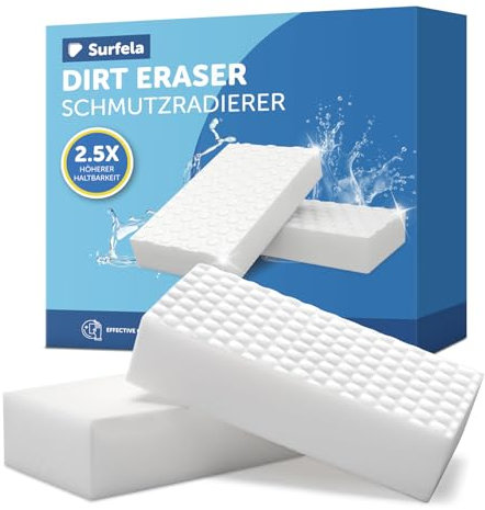 Surfela 18 Piezas Borrador Magico, 10×7×2cm Esponja Magica Limpieza Paredes, Magic Eraser Sponge para 2.5 X más Fuerte, Adecuado para Cocina, Baño, Paredes, Zapatos, Cristales de Ventanas
