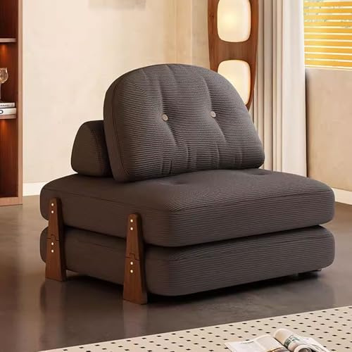 Cama Plegable Sillon Cama 1 Plaza Plegable 3 en 1 Sofá Cama Convertible Estructura De Madera Maciza Diseño De Dos Capas Incluye Almohada Desmontable Y Lavable(White)