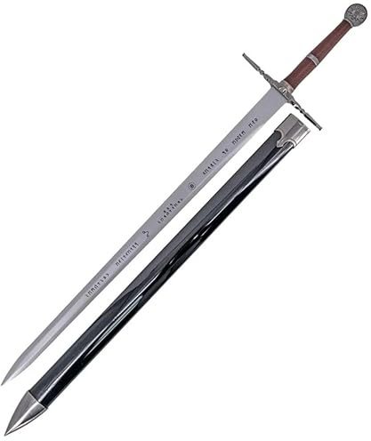 AMONT | Espada en Color Acero de Geralt de Rivia Decorativa El Brujo | Réplica No Oficial Sin Filo de Bambú para Exhibición Coleccionista | EYM