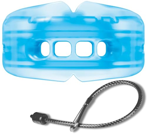 Shock Doctor Double Braces Mouthguard - Mouth Piece Blue Strapped - Adult