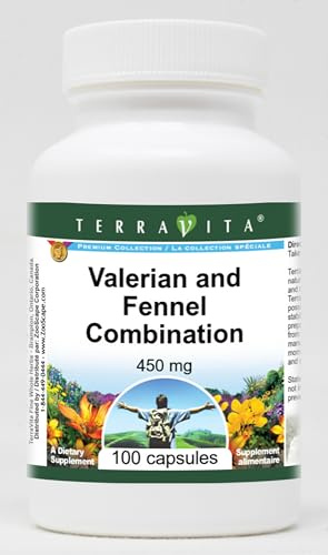 Valerian and Fennel Combination - 450 mg (100 Capsules, ZIN: 513482)