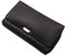 Große Rindleder Damen Geldbörse/Geldbeutel/Portemonnaie/Portmonaise/Geldtasche/Portmonee mit extra vielen Fächern in 5 Farben (Schwarz)