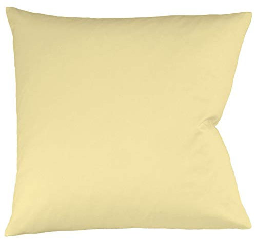 fleuresse Interlock-Jersey-Kissenbezug Uni Colours vanille 0215 Größe 40 x 60 cm