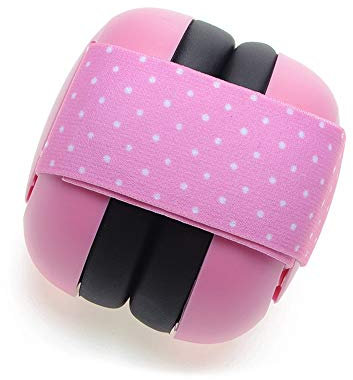 HMILYDYK Cache-oreilles anti-bruit pour bébé - Protection auditive de sécurité NRR 30 dB - Rose