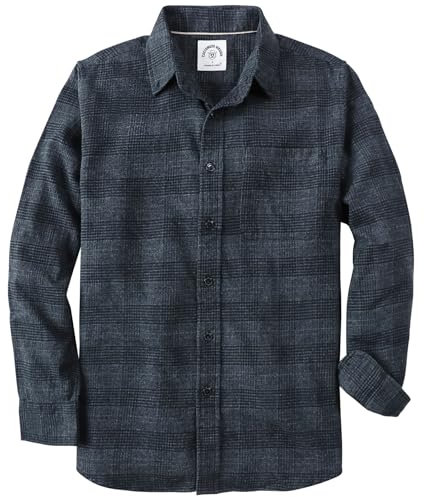 Dubinik® Flanellhemd Herren Kariert Button Down Outdoor Baumwolle Freizeithemden Flanellhemden Herren Langarm