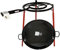 FERRETERIA LEPANTO Kit Paellero 40 cm Gas butano, paellera esmaltada de 55 cm, regulador de Gas + 1,5 metros de Manguera, soporte de 3 Patas reforzadas (55)