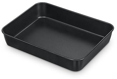 Onader Mini bandeja para hornear antiadherente, de acero inoxidable, molde profundo para hornear brownies, lasaña, 23,8 x 18 x 5 cm, saludable y resistente a la corrosión, revestimiento antiadherente