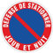 pubblimania DÉFENSE DE STATIONNER JOUR ET NUIT panneau de signalisation routière en aluminium métal rond de 3 mm d'épaisseur pour extérieur Ø 30 (Défense de stationner jour et nuit)